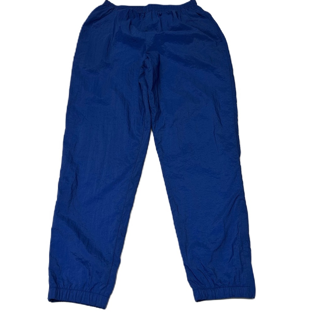 Vntg Reebok Womens Jogger Pants Size L High Rise Tapered Gym 90s Streetwear Blue
